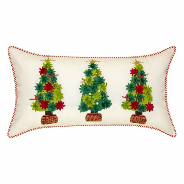 Vista Edie & Home Indoor & Outdoor Holiday Potted Christmas Trees Decorative Pillow 1825784